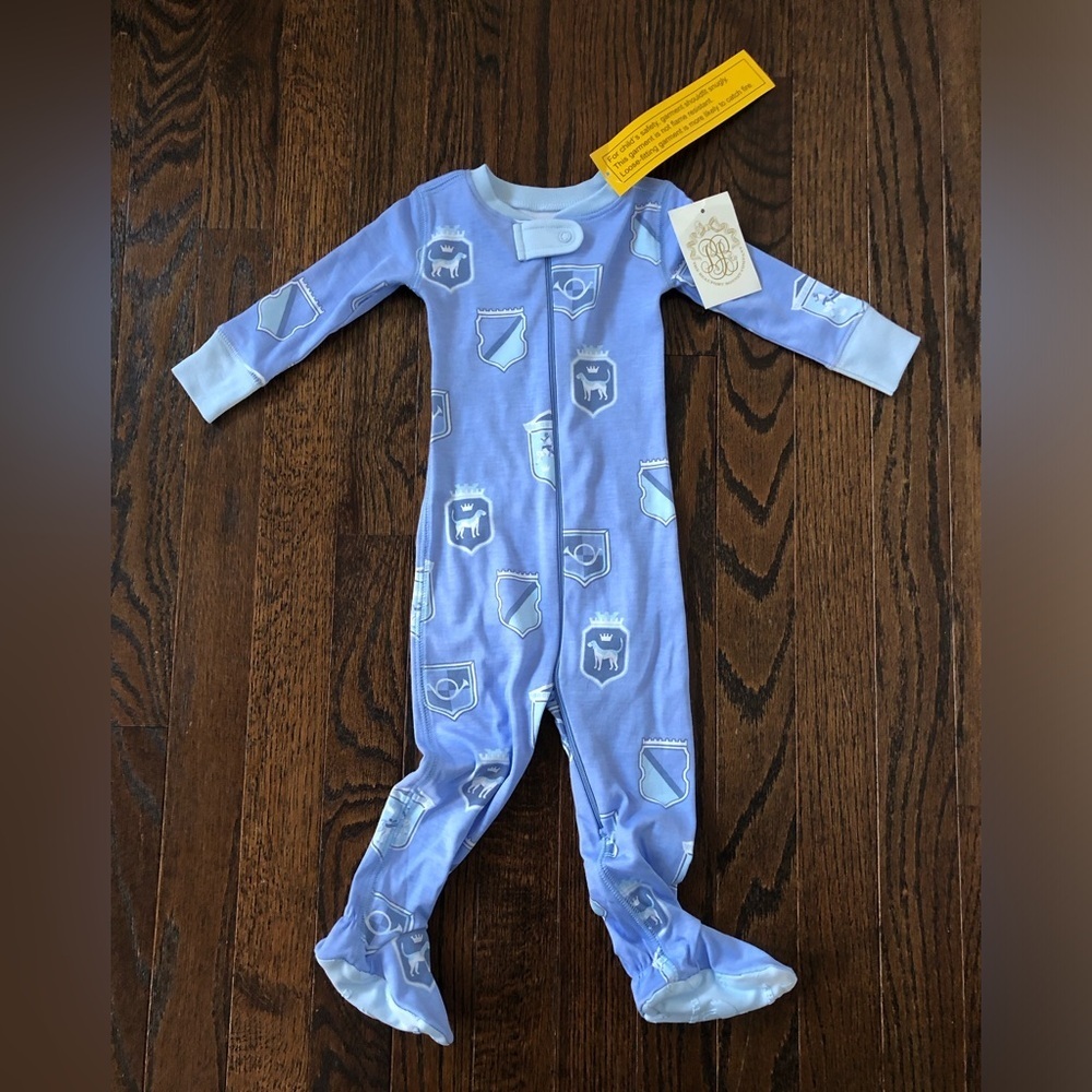 The Beaufort Bonnet Company TBBC Boys 6-12M Knox’s Night Night Footed One Piece